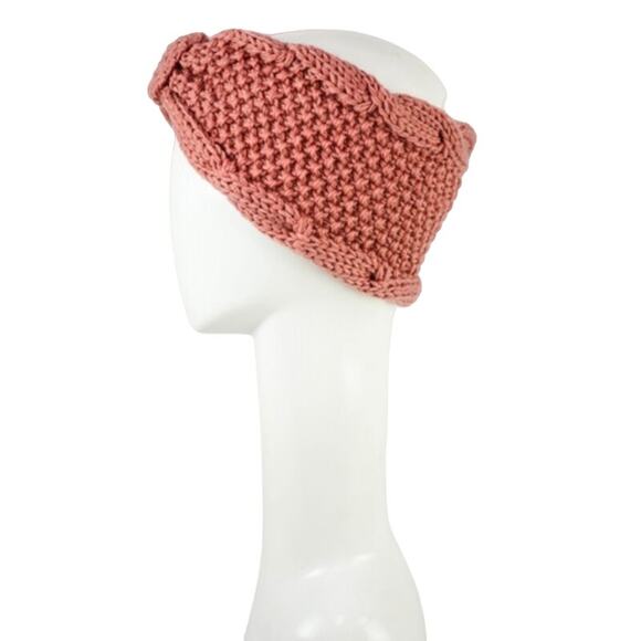 Knit Bow Headband Womens One Size Blush Fall Winter Cute Stylish Cozy Ear Warmer - Picture 2 of 7